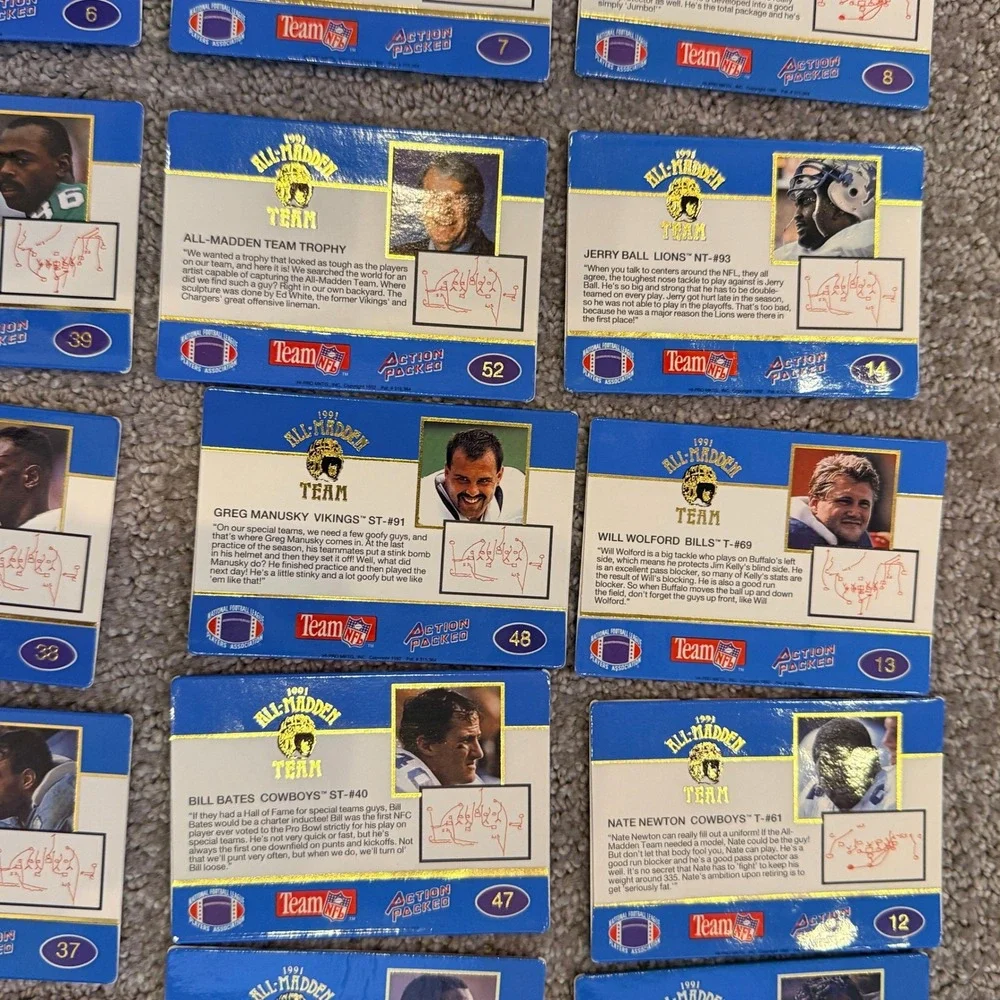 Pro Set 1991 The All-Madden Team Football Cards Lot Jerry Rice Irvin Lott 27pc